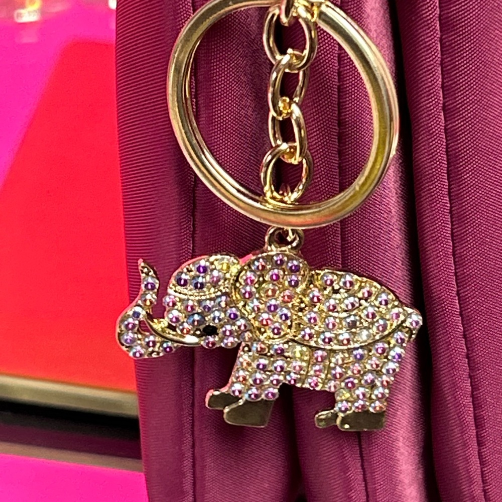 kate spade cranberry nylon crossbody w/Elephant Bag Charm Approx. 10 x 7 x 2 - Picture 9 of 16